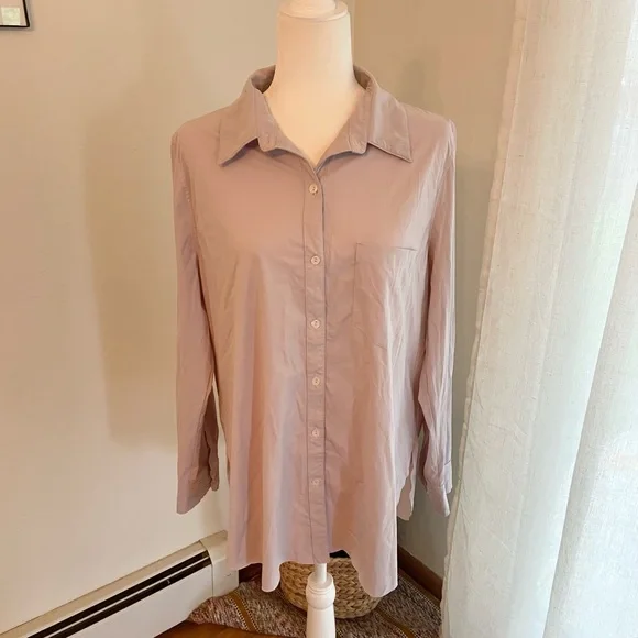 Lysse Schiffer button down lavender size large - Picture 1 of 6